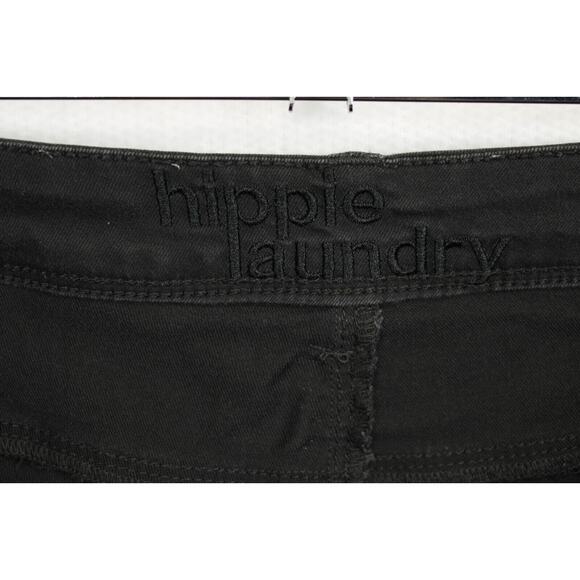 Hippie Laundry Ankle Skinny Pants Front Faux Zip Women 29 Mid Rise Black - Picture 10 of 12